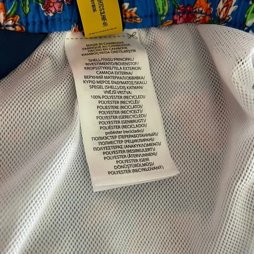 New POLO Ralph Lauren Multicolor Floral Tie Waist Men Swim Trunks